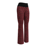 Red Leopard Flare Leggings