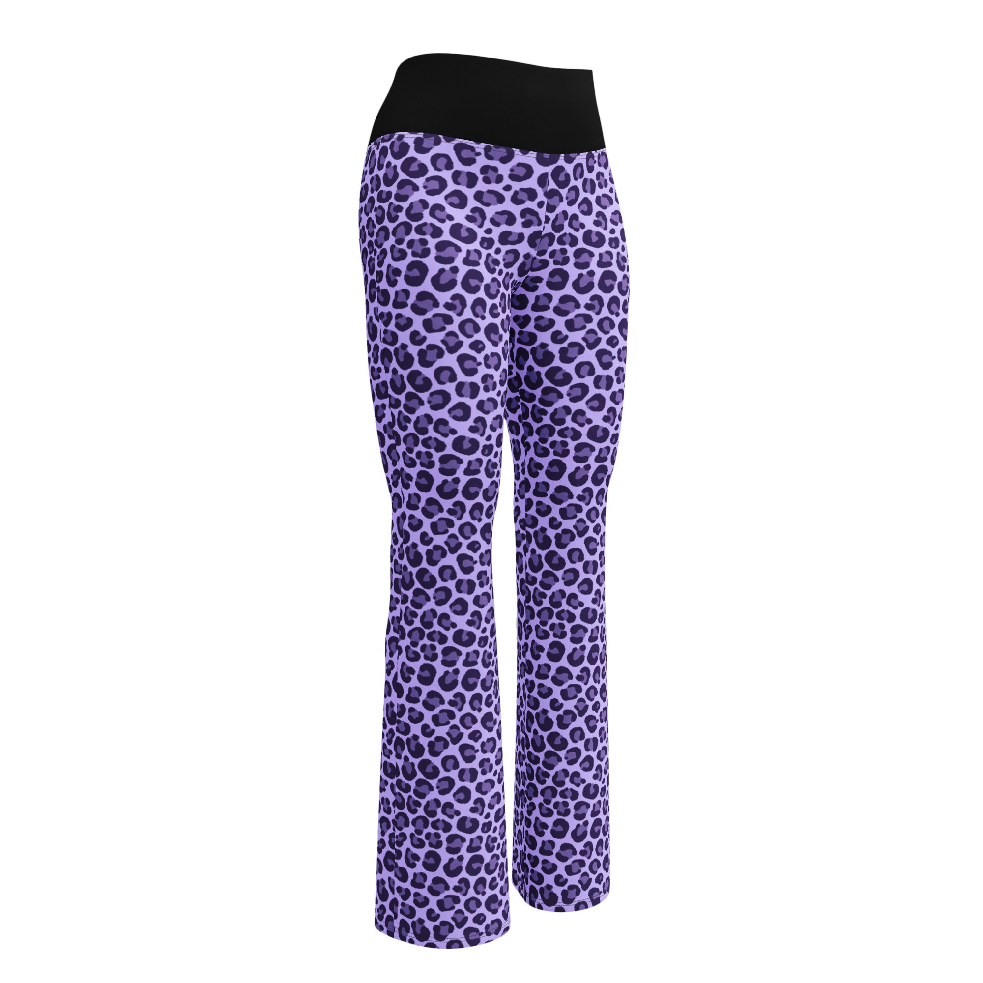 Purple Leopard Flare Leggings