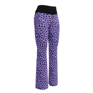 Purple Leopard Flare Leggings