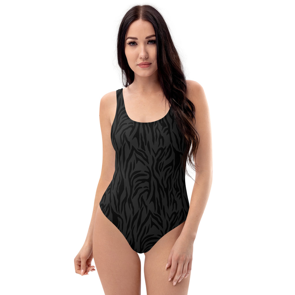 Black Zebra One-Piece Swimsuit