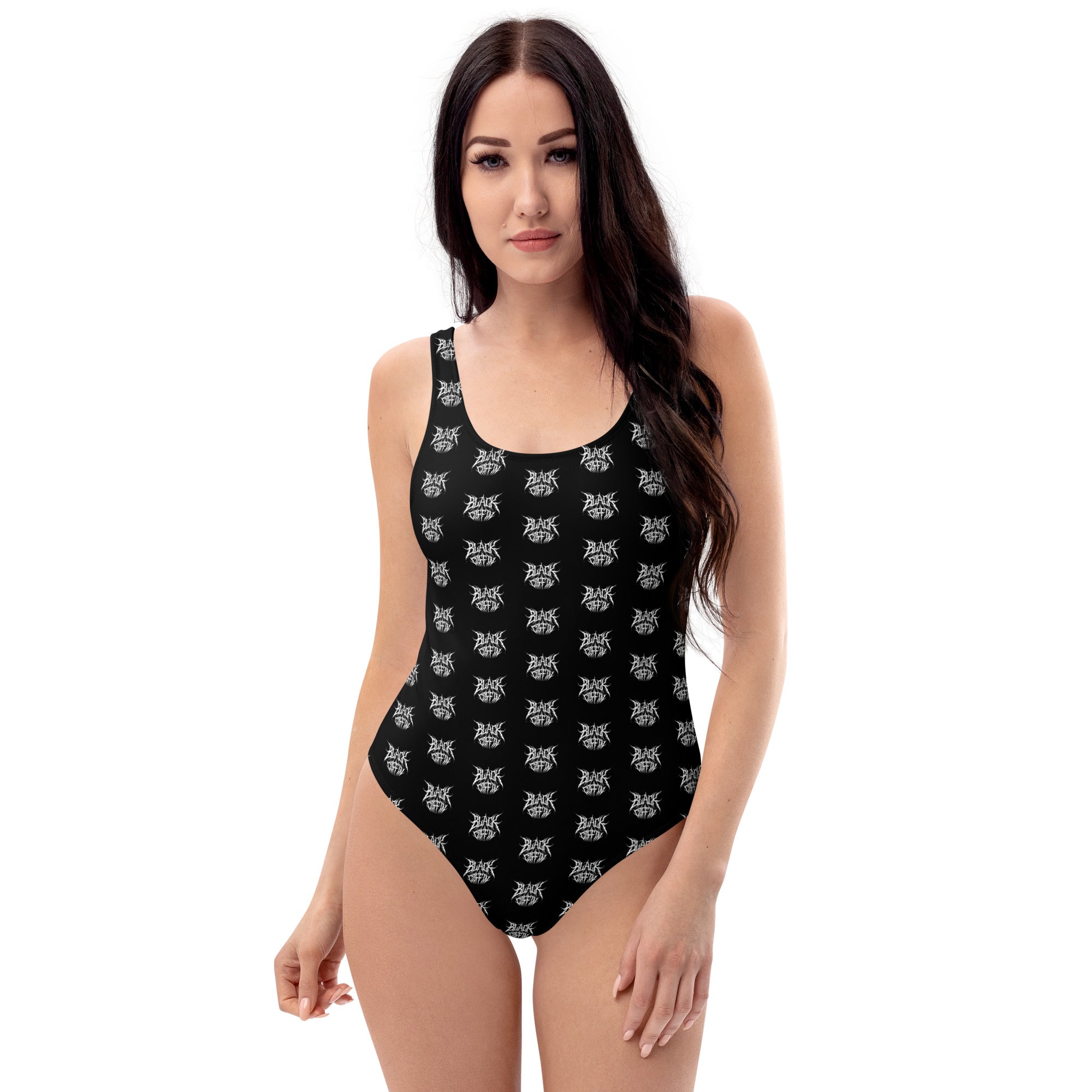 Metal Logo One-Piece Swimsuit