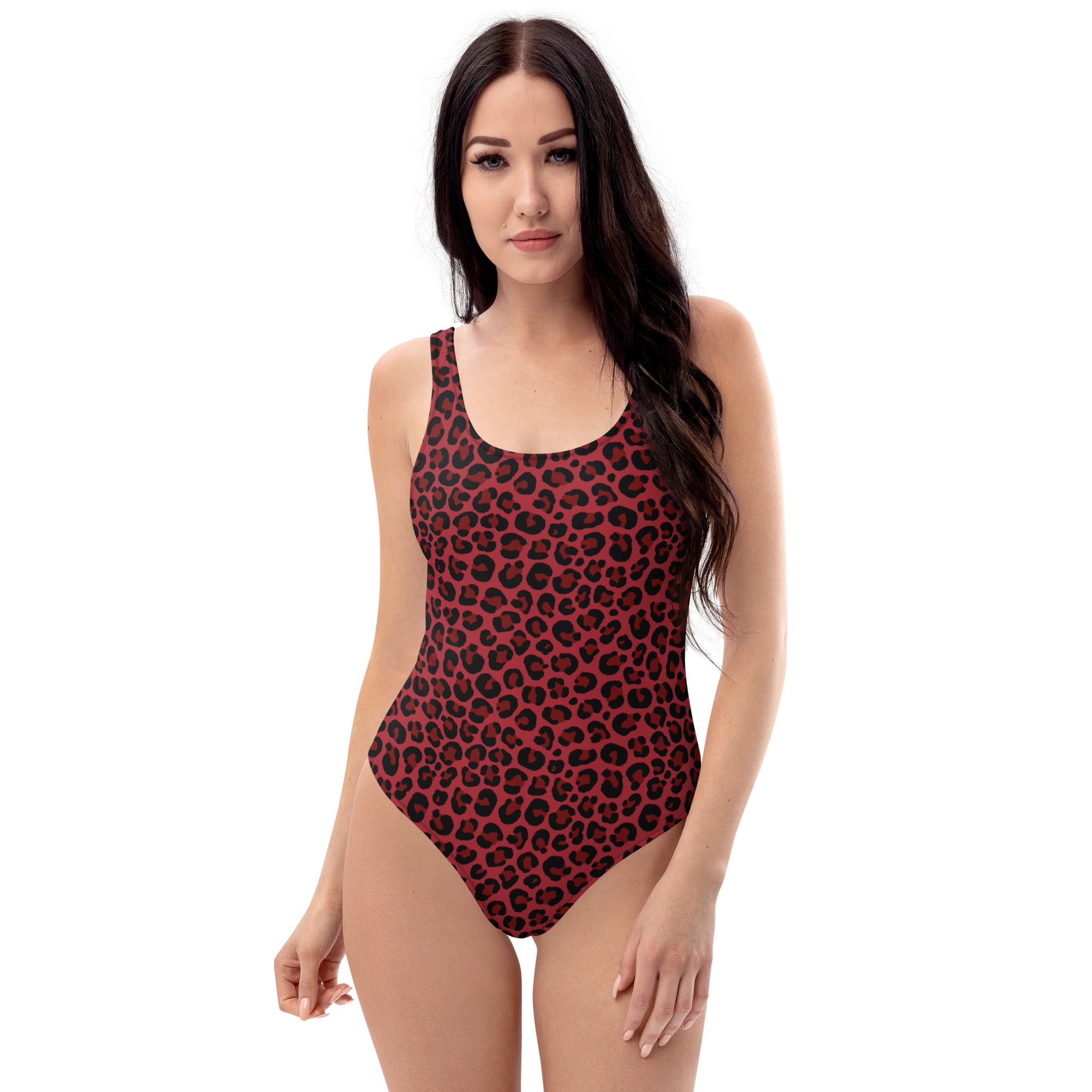 Red Leopard One-Piece Swimsuit