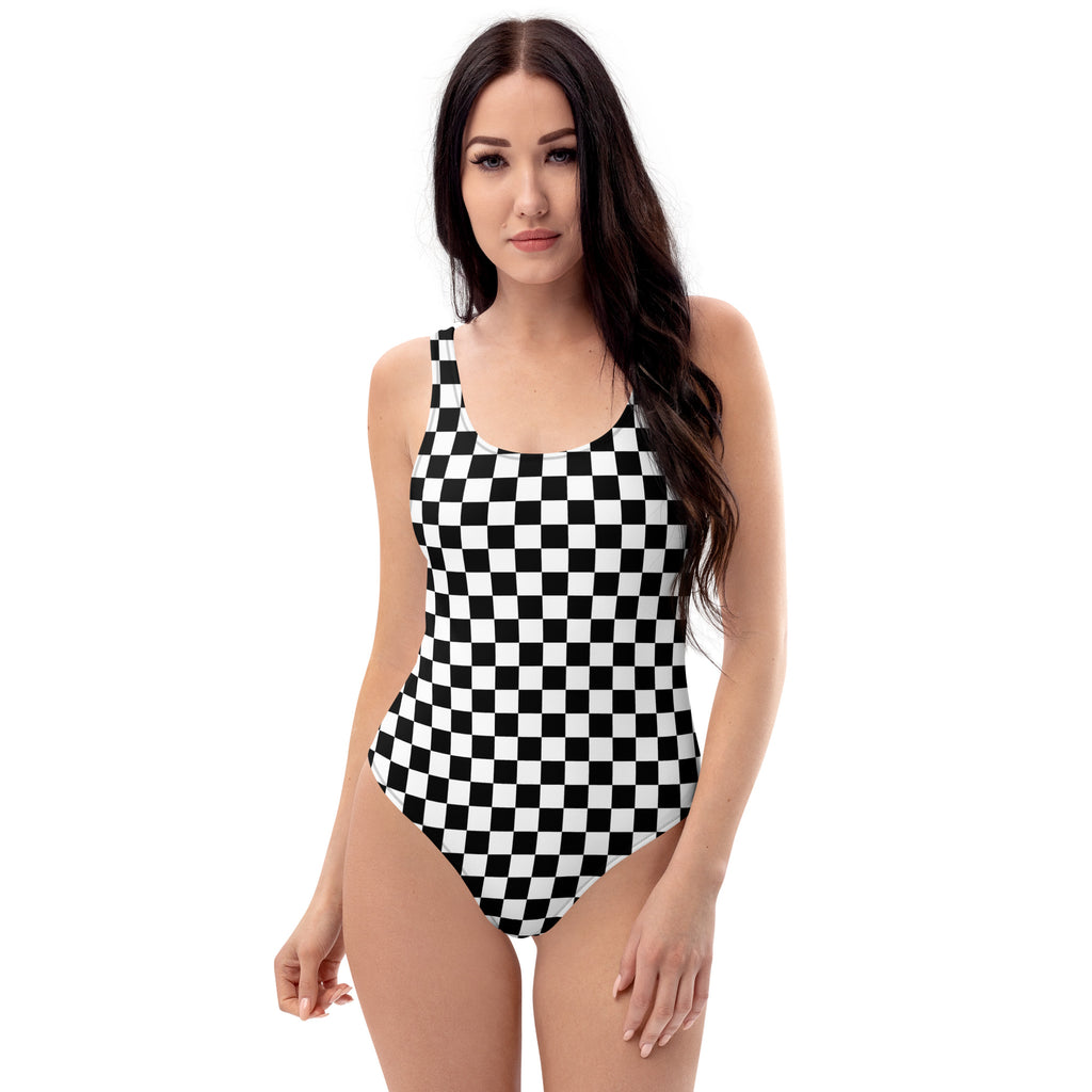 Chequer One-Piece Swimsuit