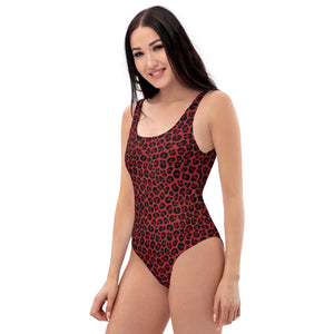 Red Leopard One-Piece Swimsuit