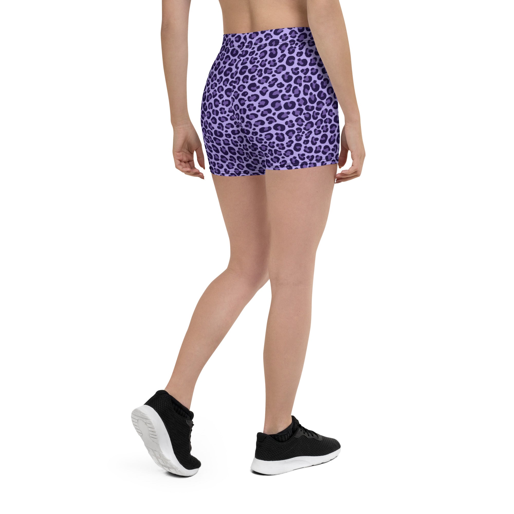 Purple Leopard Bike Shorts