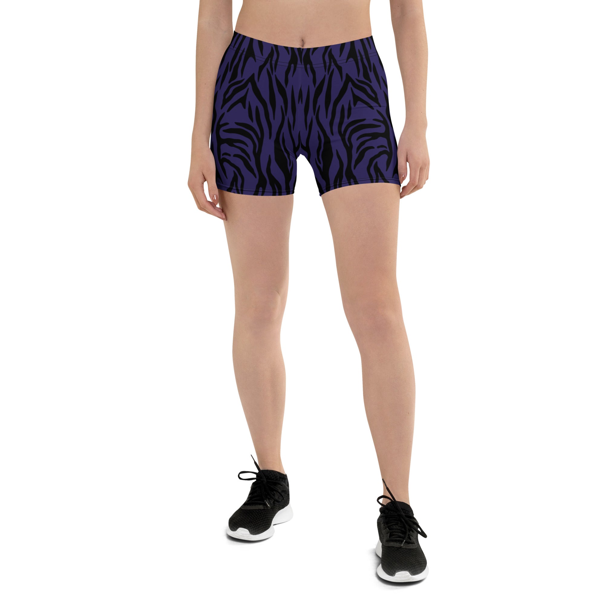 Purple Zebra Bike Shorts