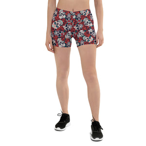 Skulls N' Roses Bike Shorts