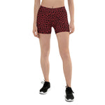 Red Leopard Bike Shorts