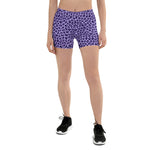 Purple Leopard Bike Shorts