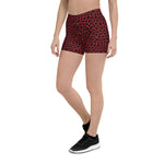 Red Leopard Bike Shorts