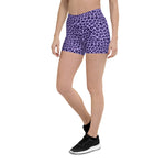 Purple Leopard Bike Shorts