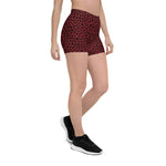 Red Leopard Bike Shorts