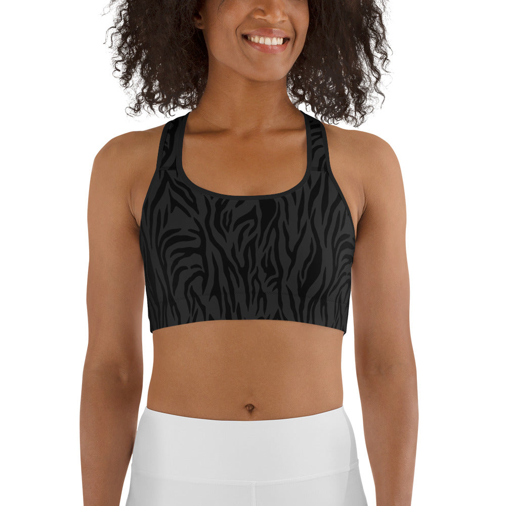 Black Zebra Sports Bra