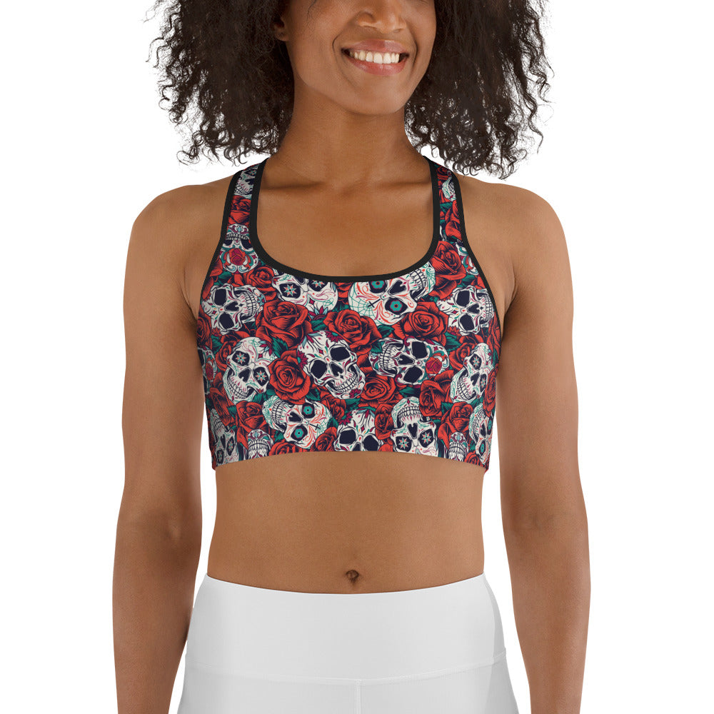 Skulls N' Roses Sports Bra