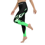 Green Flames Leggings