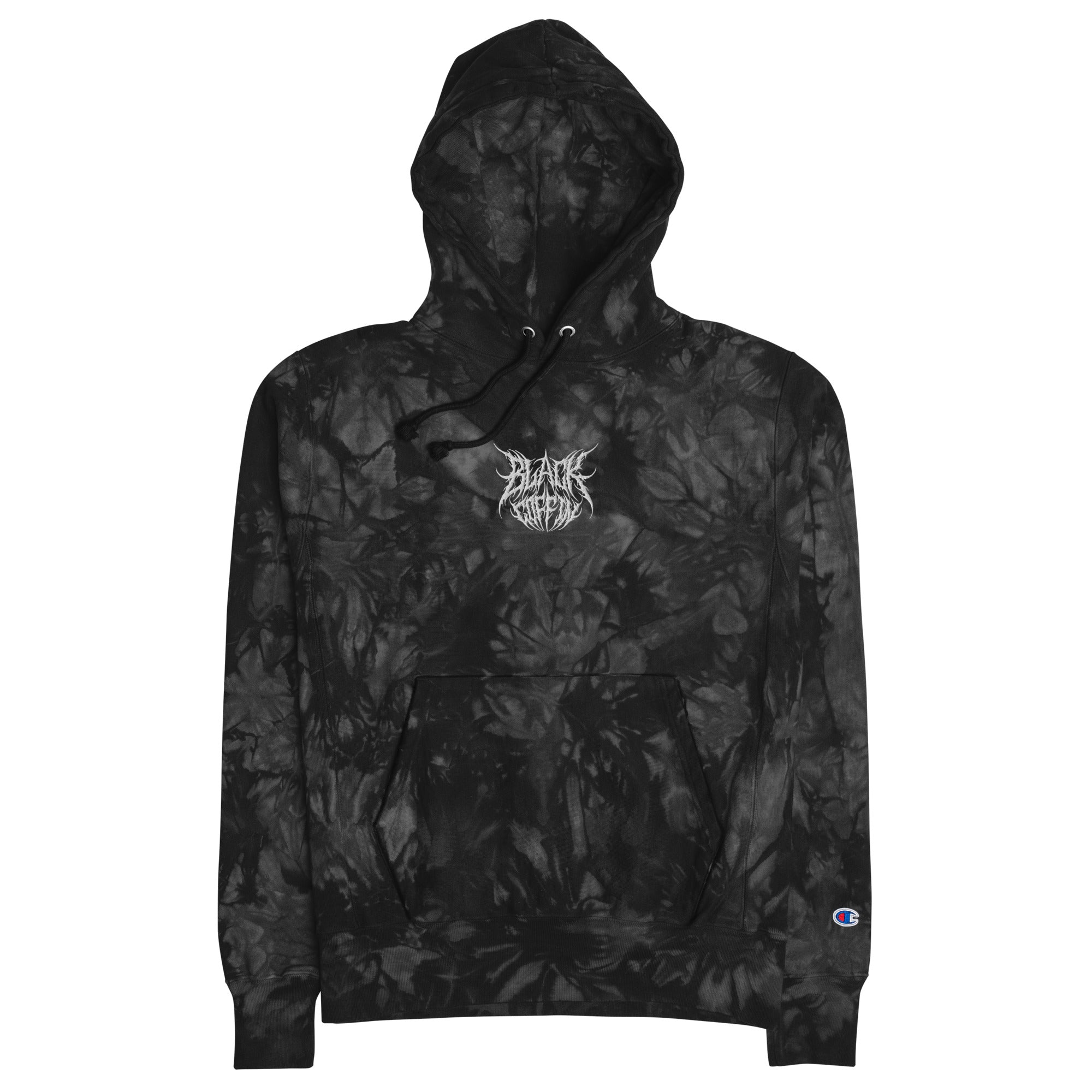 Metal Emroidered Logo Unisex Champion Tie-Dye Hoodie